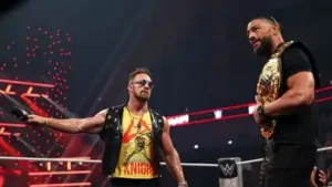 Knight didn't talk first and immediately went to the hit mode, dropping Reigns with a BFT