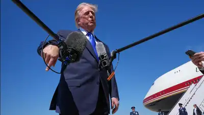 US President Donald Trump’s flight to Dallas was briefly delayed on Wednesday