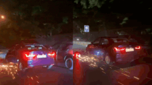 Watch: Car hits bike, drags it for 100 metres on Delhi road; driver held