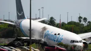 Pilots of an Amazon cargo jet that overshot the runway at Miami International Airport had tried