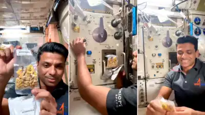 Sharing the video, Shukla wrote, “What’s for lunch when your restaurant is travelling at 28,000
