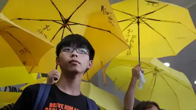 Hong Kong democracy activist Joshua Wong, 29, pleaded guilty on Wednesday to a national