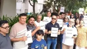 Residents protested alleged short-term rentals and commercial activities within their society