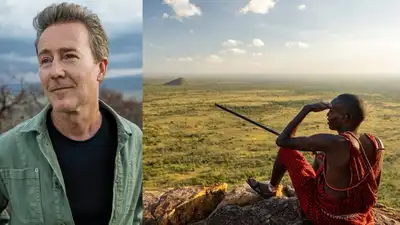 Edward Norton ran the 2009 New York Marathon with Maasai warriors to support a Kenya conservation