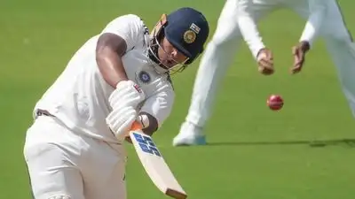 East Zone's Vaibhav Sooryavanshi plays a shot on day one of the Duleep Trophy 2026-27 final