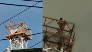 A youth was rescued from a 270ft BSNL tower in Siliguri after eight hours