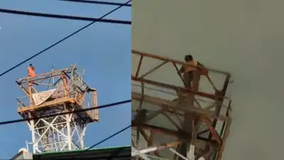 A youth was rescued from a 270ft BSNL tower in Siliguri after eight hours
