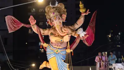This season a beautiful 28 ft tall Ganpati in Chandra (moon) avatar: The wider industry impact
