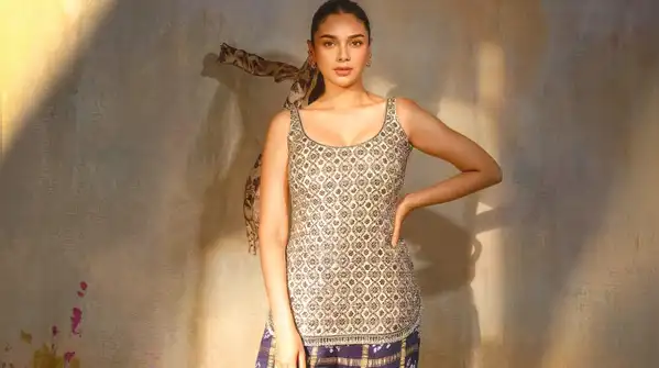 Aditi Rao Hydari has gone back in time to the glitzy 80s, and the vibe and energy of that era