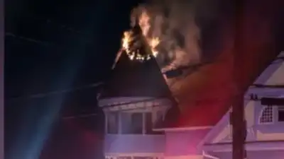 Lightning struck an 1890 Georgia mansion; its owners drove away unaware the turret was burning