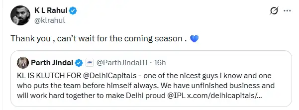 Delhi Capitals have put an end to speculation surrounding KL Rahul’s future, making it clear