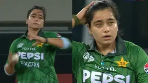 Sana immediately turned towards Shafali and gestured towards the pavilion, giving the Indian