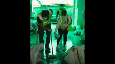 Volunteers of Hemkunt Foundation cleaning floors of a morgue: The wider industry impact