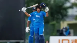 Shafali Verma smashed her maiden white-ball century to guide India to a strong total of 195/4
