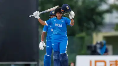 Shafali Verma smashed her maiden white-ball century to guide India to a strong total of 195/4