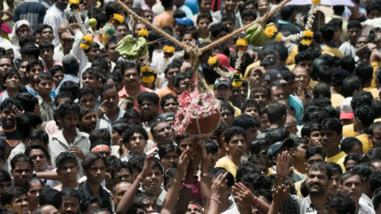 And another thing which is an integral part of the festival is the event of Dahi Handi