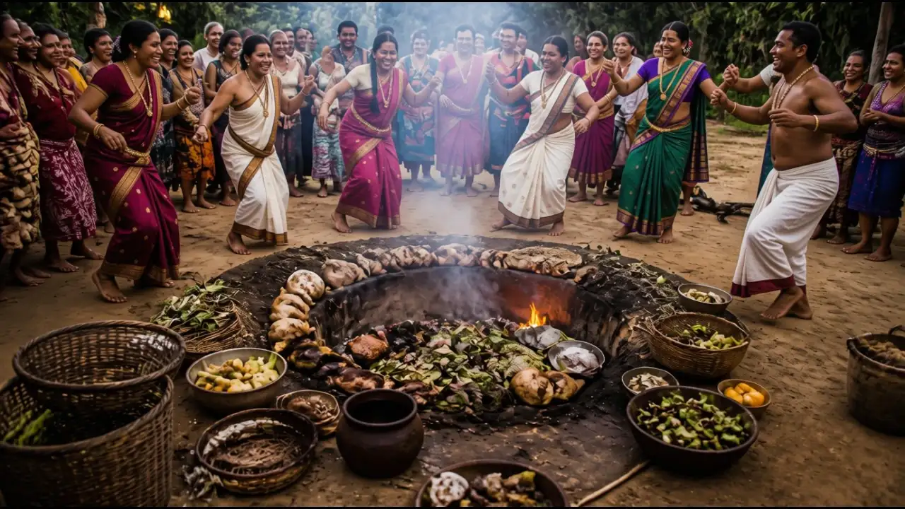 Also known as earth-oven cooking, the ancient technique involves cooking meat and vegetables