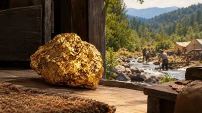 A 17-pound gold rock worth $3,600 of gold in a North Carolina creek — AI Representation