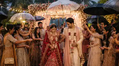 When rain meets wedding