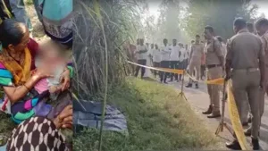 Panic spread in the NoorPur police station area on Wednesday morning after the half-burnt body