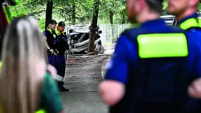 Two people sustained minor injuries after an unidentified object exploded at a train station
