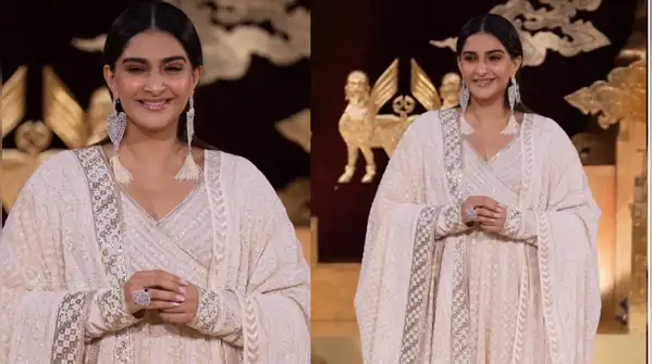 Sonam Kapoor showed that the term ‘dressed up’ has a whole new meaning when she arrived at Abu