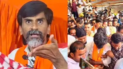 Supporters accompanying Jarange demanded that the Mumbai police allow his hunger strike