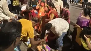 Ganesh idol immersion at Antilia Ghat at Ulhas river which Ulhasnagar Municipal Corporation