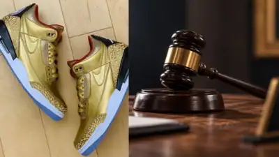 In 2023, a charity shelter found gold Nike Air Jordans in a donation bin; the one-of-four-or-five