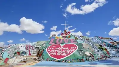 Popularly known as Salvation Mountain, the sprawling folk-art environment was created