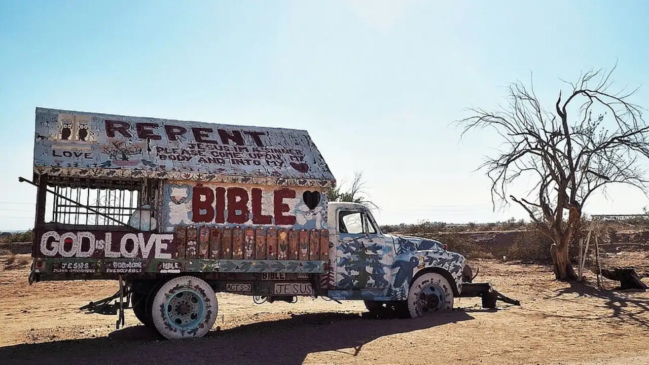 Popularly known as Salvation Mountain, the sprawling folk-art environment was created