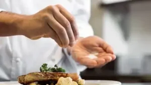 When cooking at home it is common to add salt once, stir everything together and move