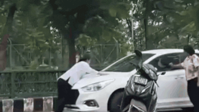 Woman hit by car, dragged on bonnet after dispute near Janeshwar Mishra Park — Lucknow horror