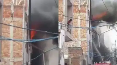 6 injured after people jump in panic from adjacent building as fire breaks out in Delhi factory