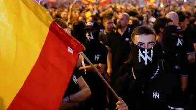 Roughly 50,000 protesters gathered in Madrid alone, according to Al Jazeera