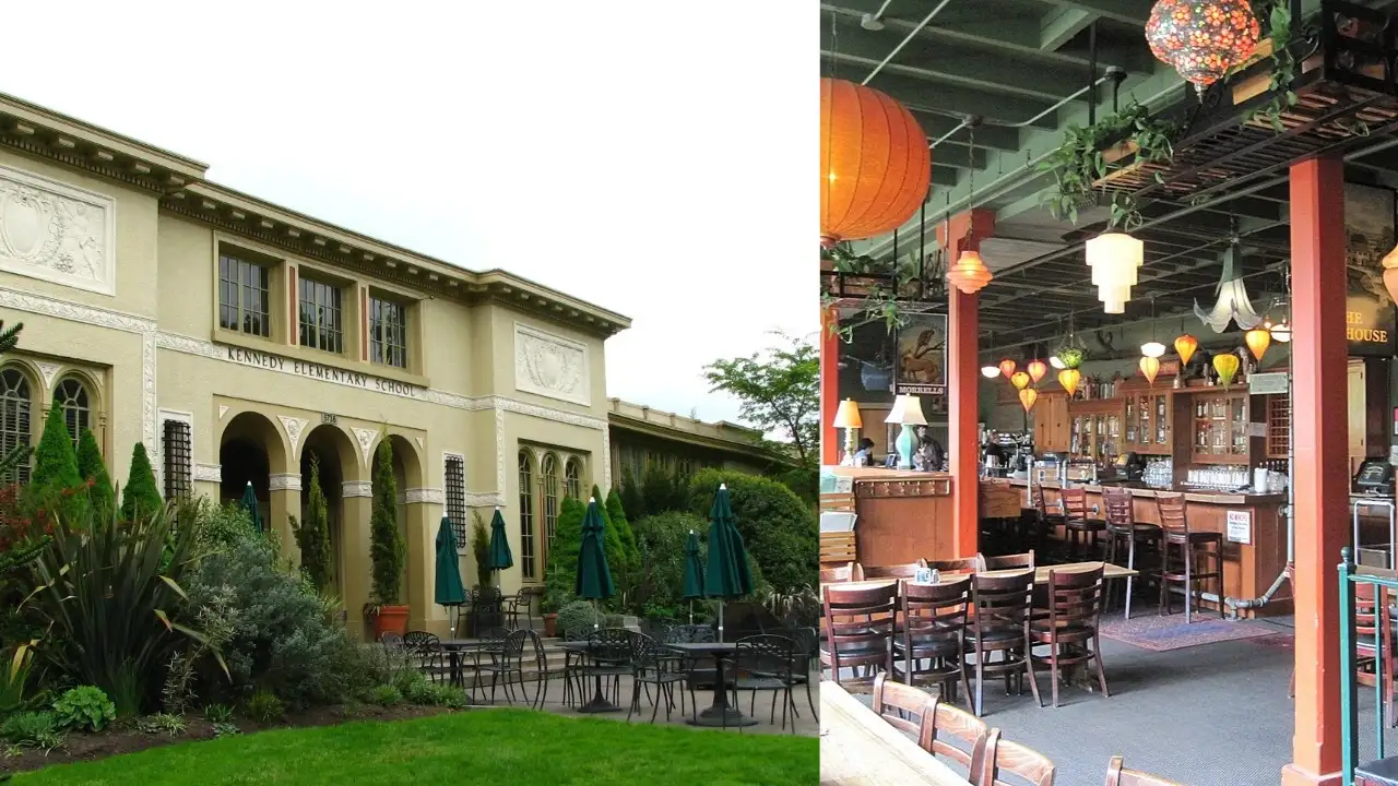This former Portland school now has a hotel, brewery, movie theater and soaking pool