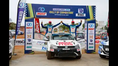 Dean Macarenhas and co-driver Gagan Karumbaiah won Round 2 of the Indian National Rally