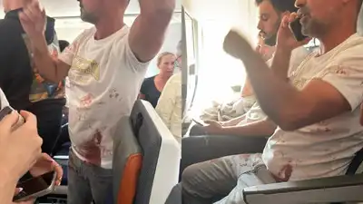 Then they opened the cockpit and we saw blood, and someone had stabbed the pilot
