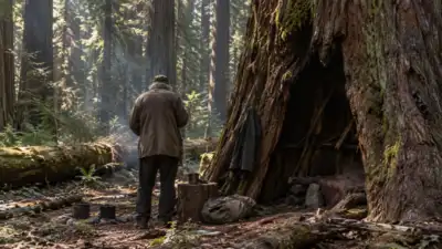 California State Parks still directs visitors along the Hermit Hut Trail to the area where he