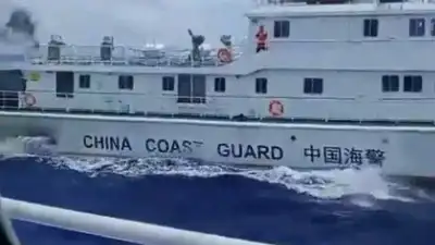 Philippine Coast Guard reported a collision on Friday in which a Chinese Coast Guard vessel hit