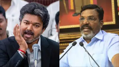 Chief Minister Joseph Vijay and VCK leader Thol Thirumavalavan