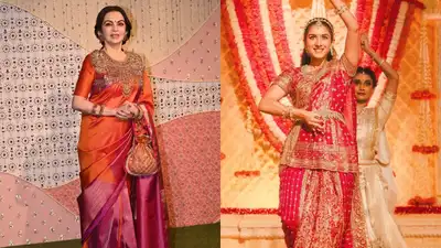 As the Ambanis welcomed the 2026 festivities, Nita Ambani, Radhika Ambani, and other family
