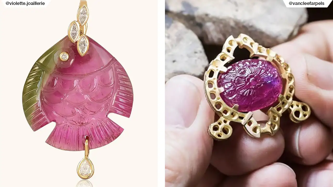 Carved gemstones, not a revival but a continuation