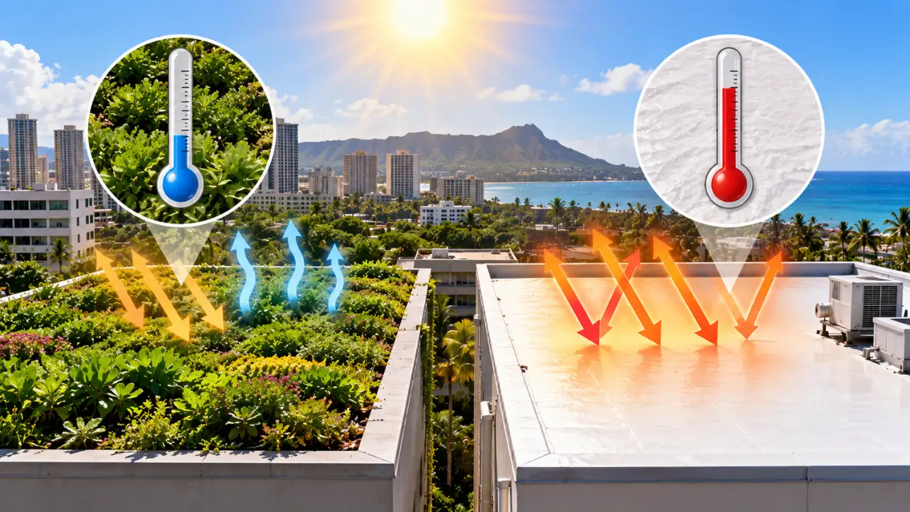 In 2018, a University of Hawaii study compared green and white roofs: The wider industry impact