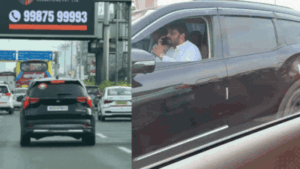 Man in SUV with BJP sticker spits paan, throws bottle on Mumbai road; video viral — 'Disgusting'
