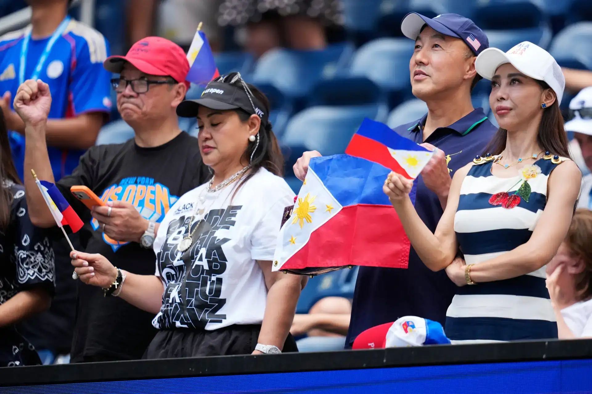 Older supporters have travelled to New York carrying Philippine flags, while younger fans have