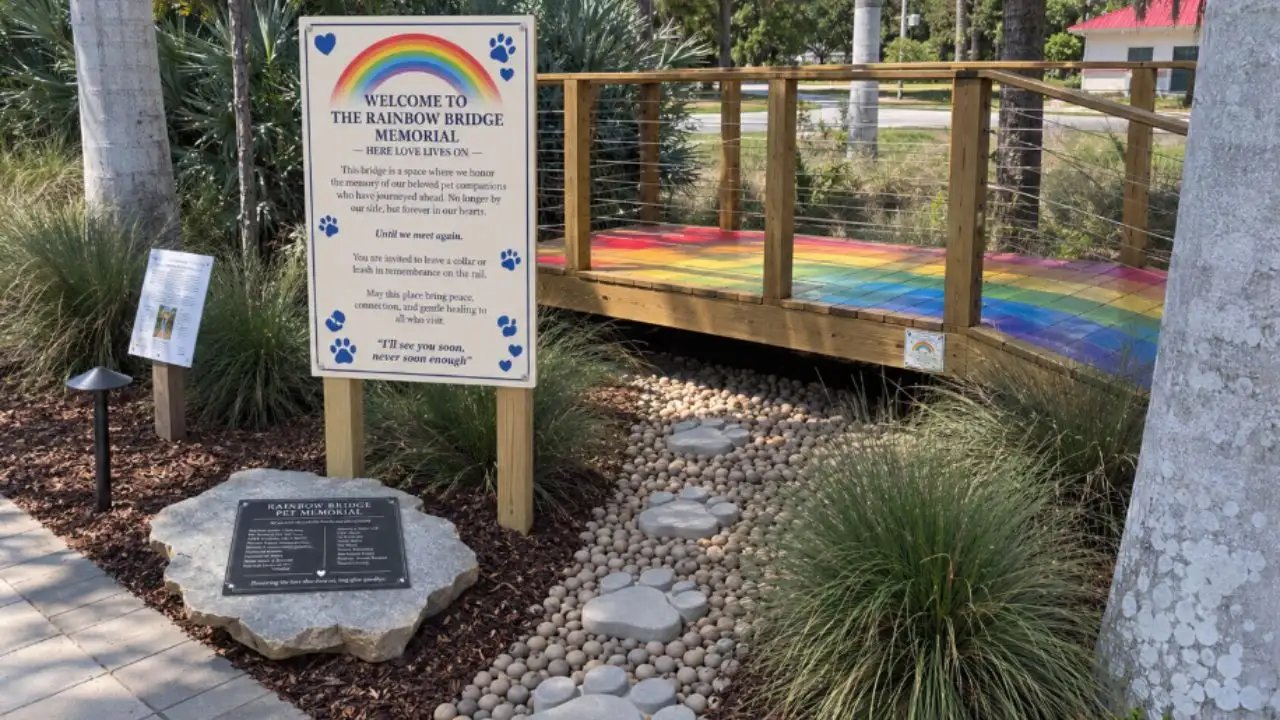 “The Rainbow Bridge Pet Memorial is creating a place where residents and visitors can