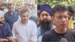 Identified as Saheb, the man said he showed Verma how the road surface was breaking apart