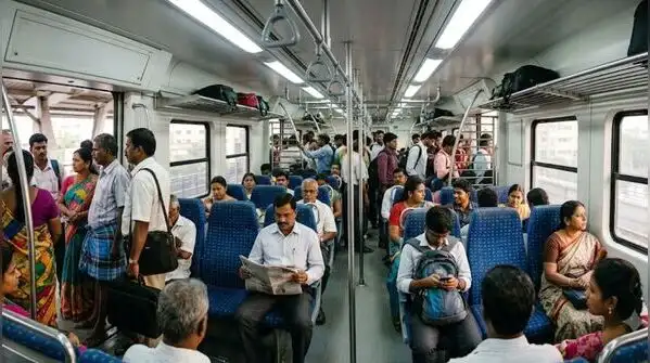 (AI image) Southern Railway plans to introduce Chennai’s second AC local train by September-end