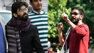 Delhi high court on Monday deferred the bail pleas of activists Umar Khalid (R) and Sharjeel